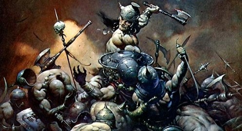 conan the barbarian frazetta. books (Conan The Barbarian
